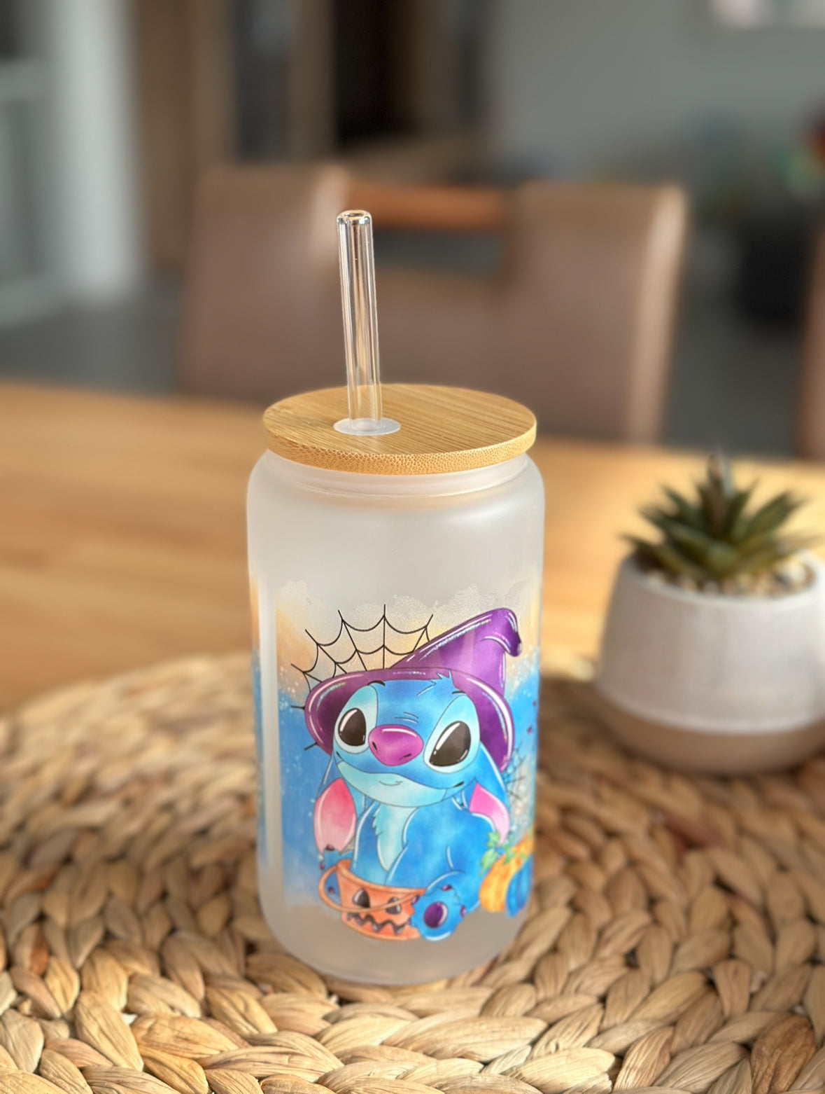 Stitch-o'-Laternen-Glasbecher