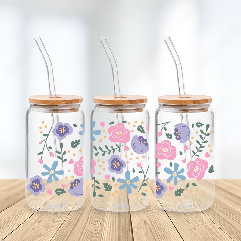 Botanical Bliss Glass Cup