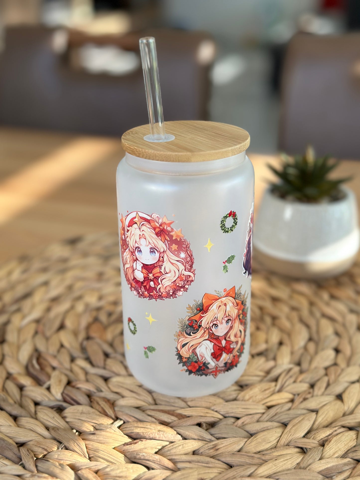 Sailor Moon Christmas Glass Cup