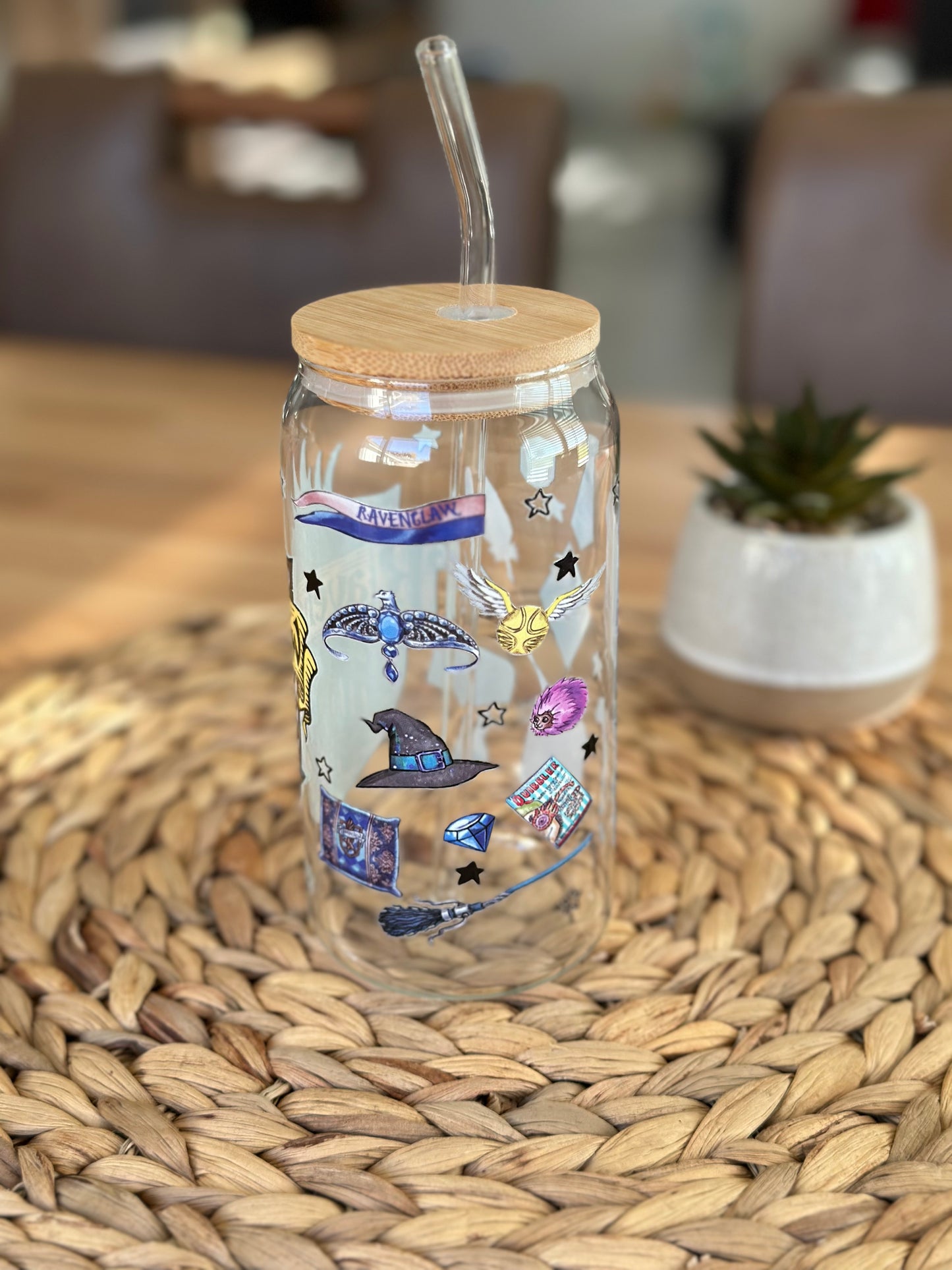 Ravenclaw Hogwarts House Glass Cup