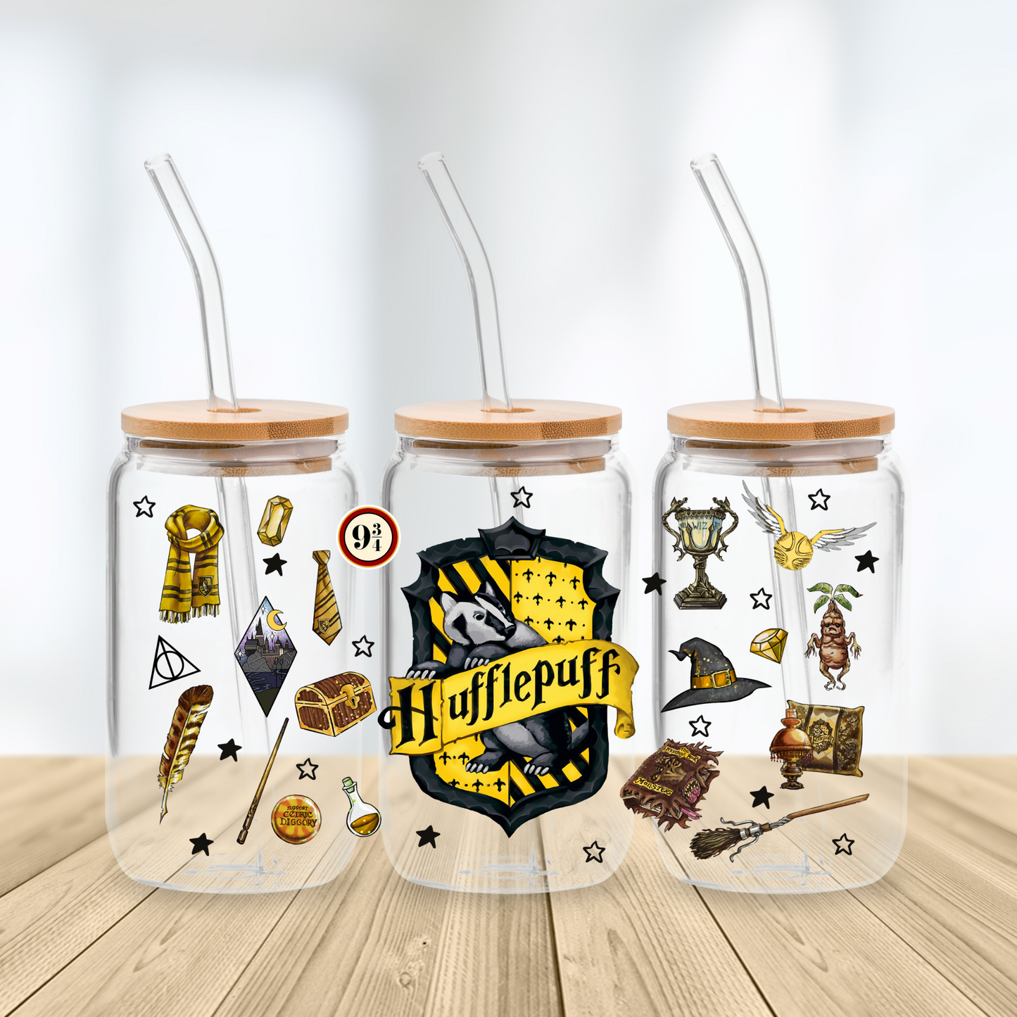 Hufflepuff Hogwarts House Glasbecher