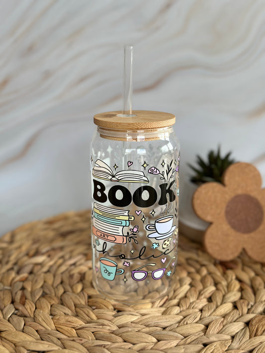 Bookaholic Glass Cup