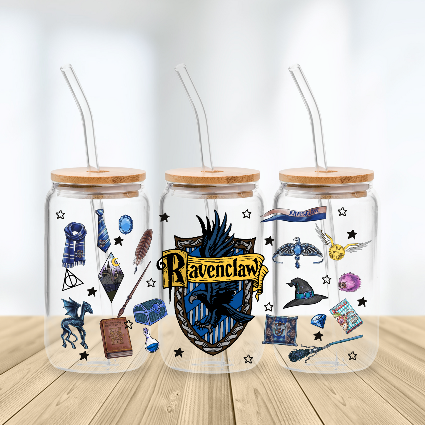 Ravenclaw Hogwarts House Glass Cup