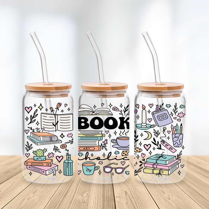 Bookaholic Glass Cup