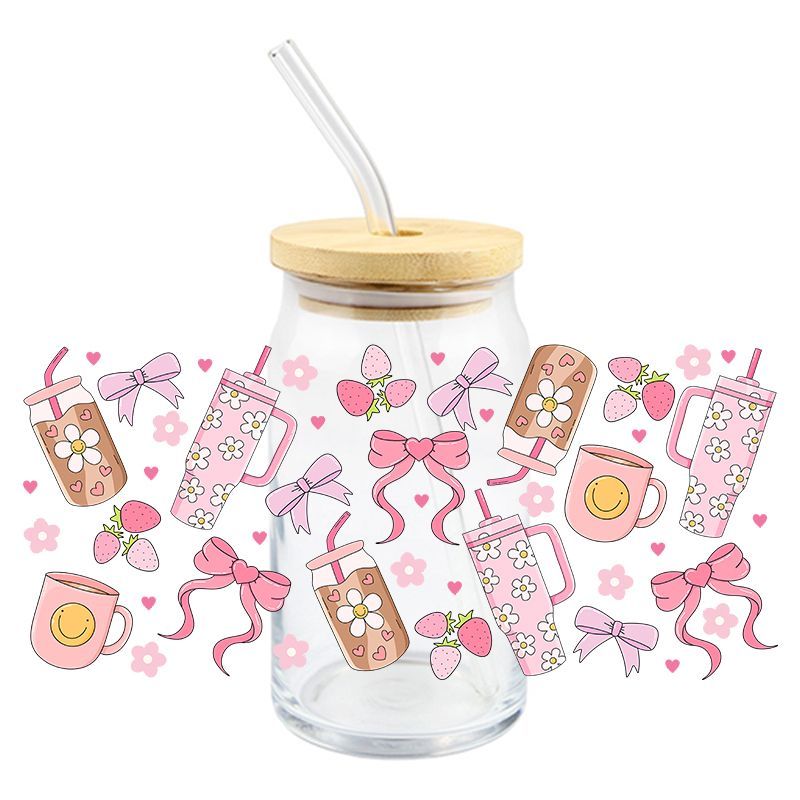 Girly Coffee Lover Glass Cup