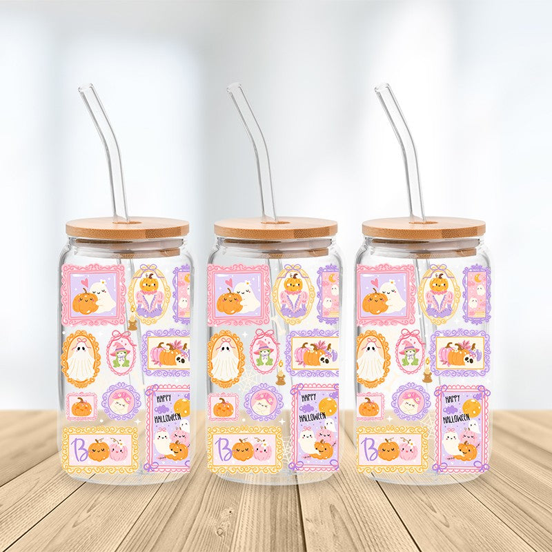 Pumpkin Portraits Glass Cup **PREORDER**