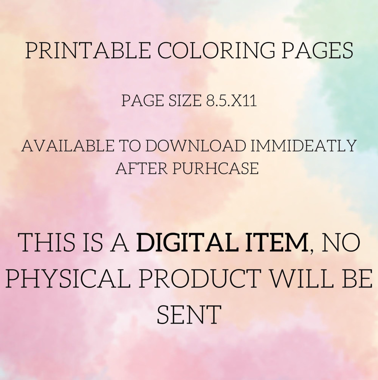 Cute Kawaii Coloring Book for kids teens adults, Coloring Pages for Kids, Printable Coloring Book, Digital Download Kawaii Coloring Pages