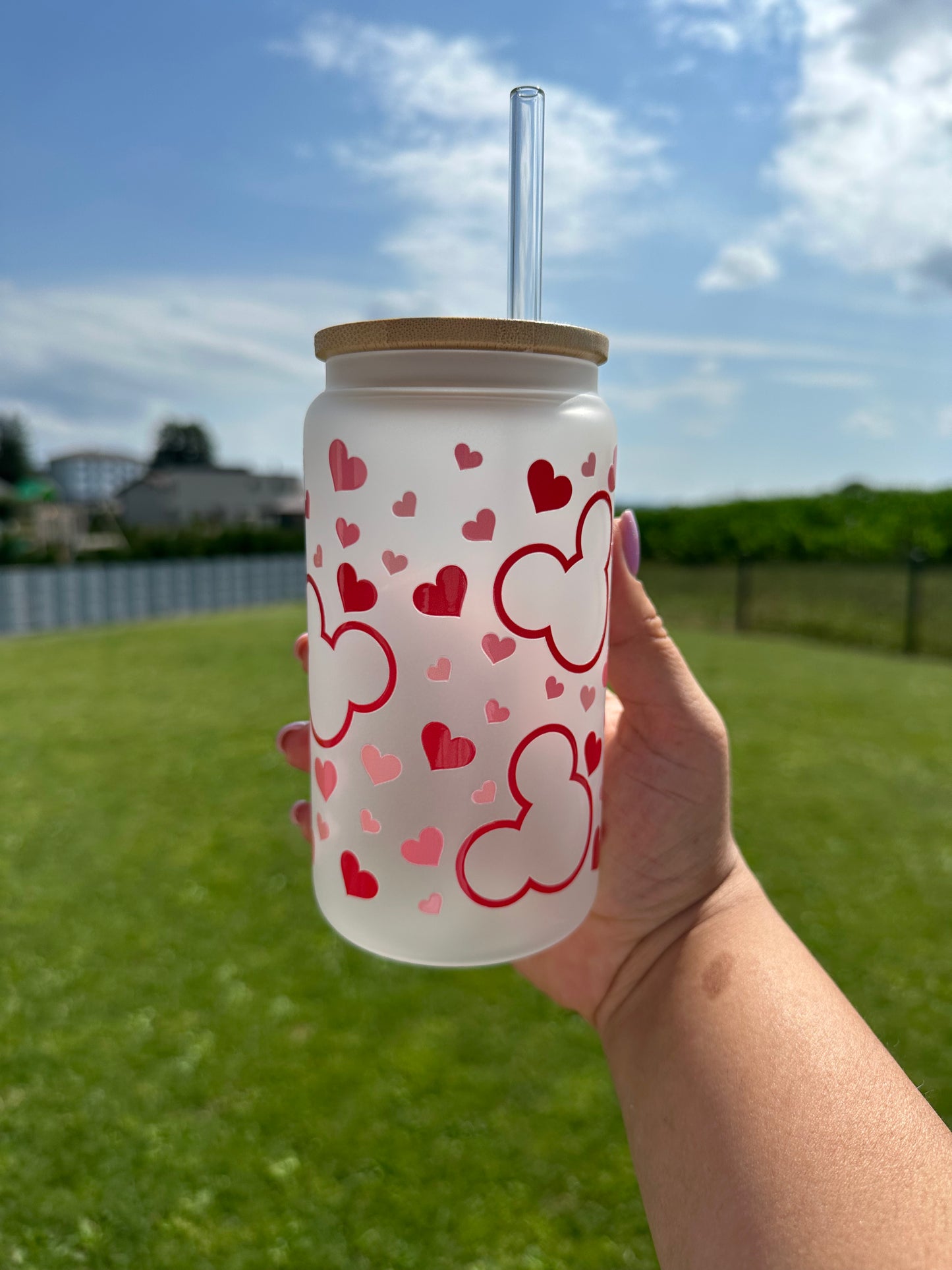 Mickey's Heart Haven Glasbecher