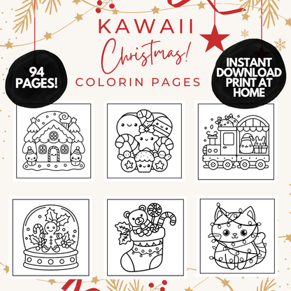 Bold & Easy Cozy Christmas Coloring Pages Book | Printable Holiday Coloring Sheets for Kids, Teens & Adults | Digital Christmas Coloring Pages