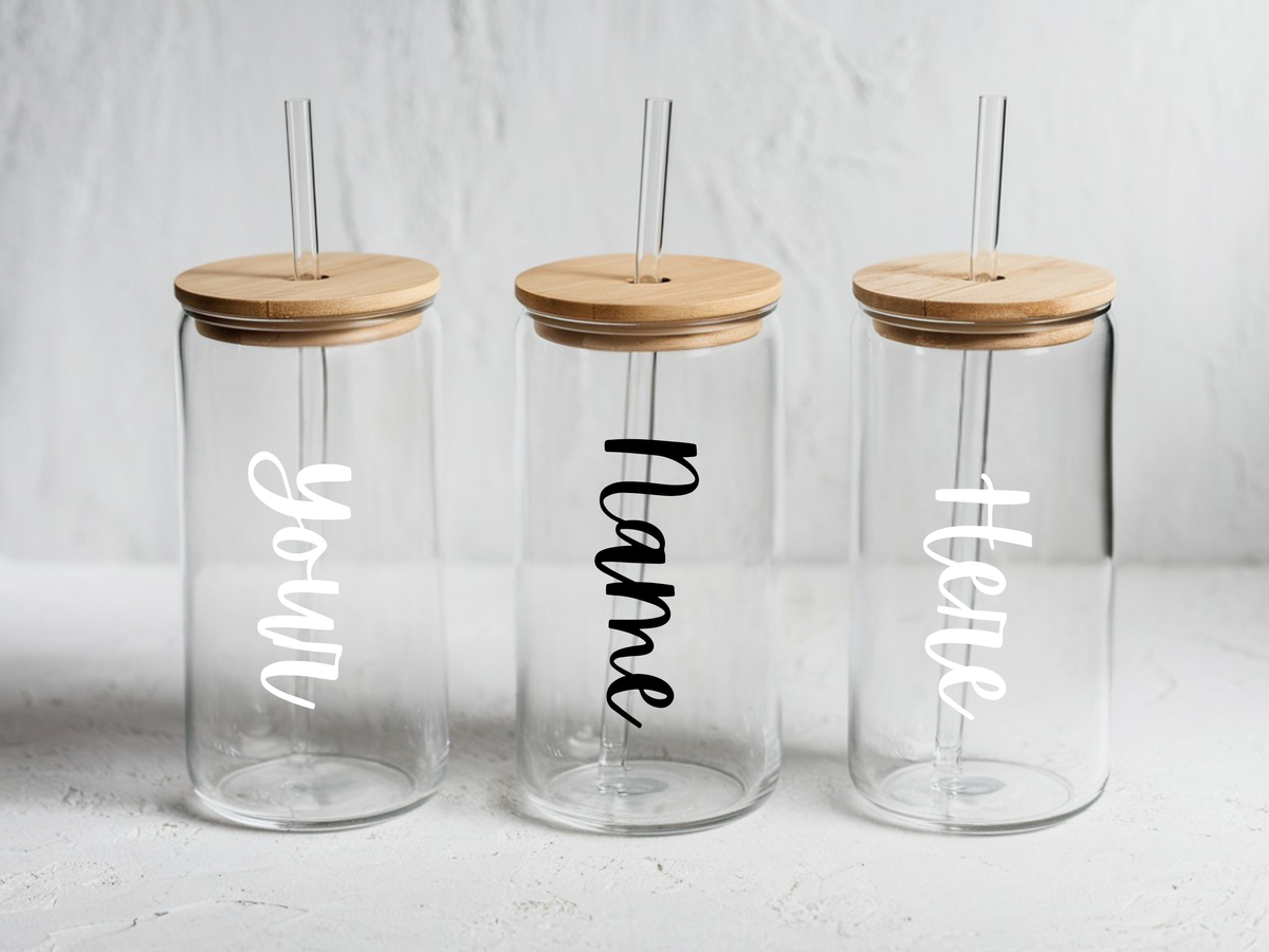 Personalized Glass Cup | Custom Name + Choose Your Design