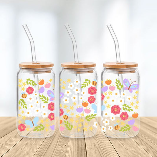 Spring Bloom Glass Cup