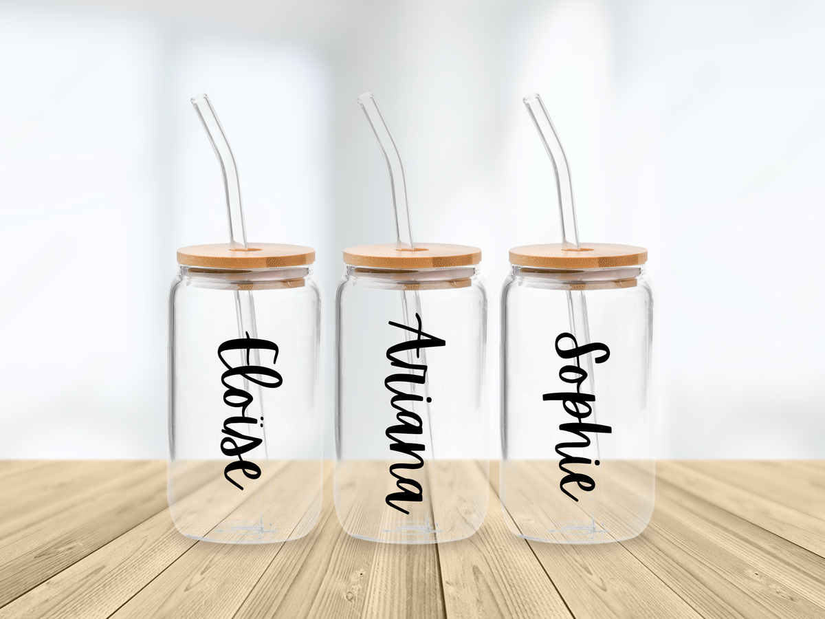 Personalized Glass Cup | Custom Name + Choose Your Design