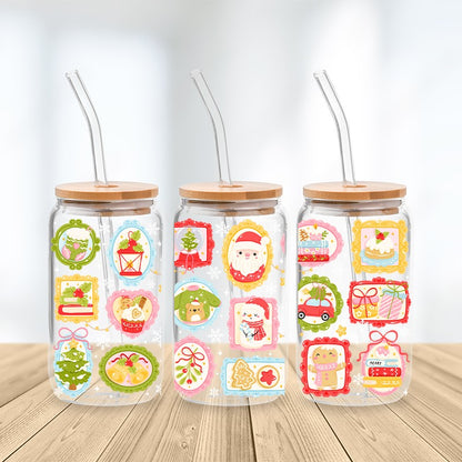 Festive Borders Glass Cup **PREORDER**