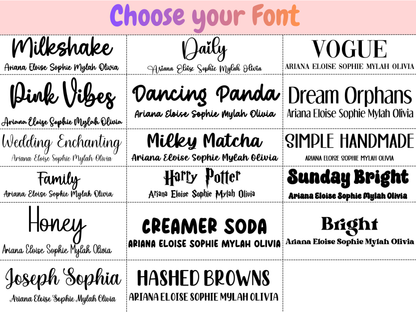 Personalized Glass Cup | Custom Name + Choose Your Design