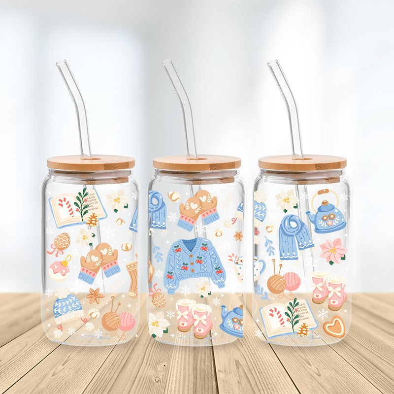 Cozy Winter Wonderland Glass Cup