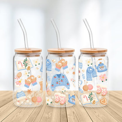 Cozy Winter Wonderland Glass Cup