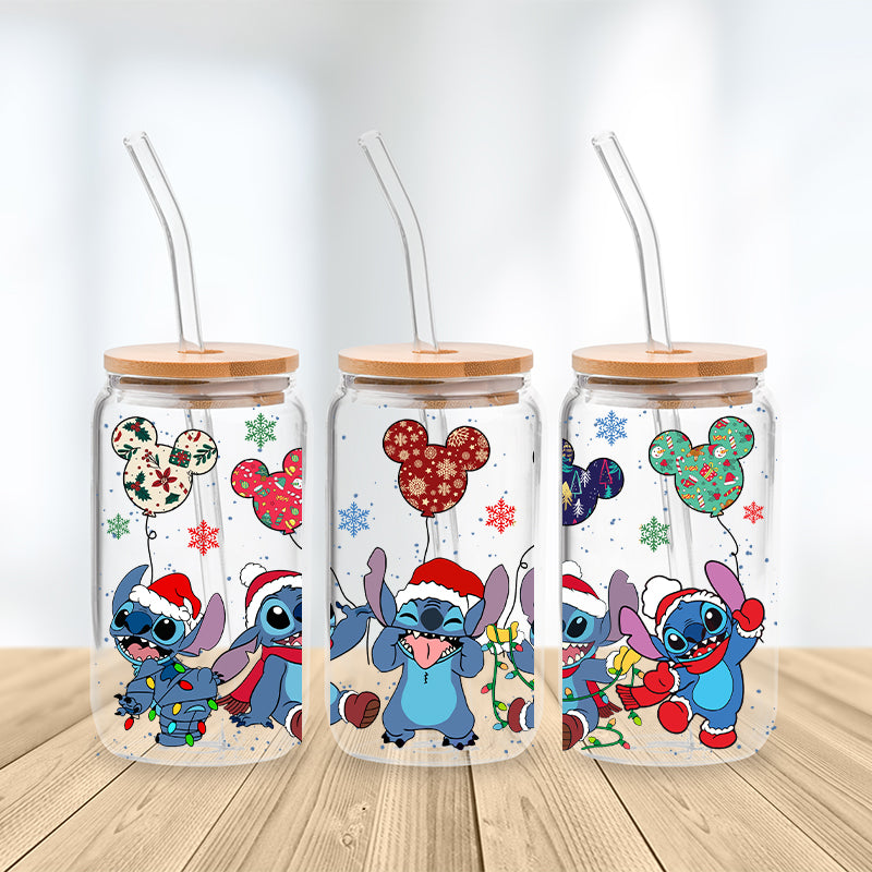 A very Merry Stitchmas Glass Cup