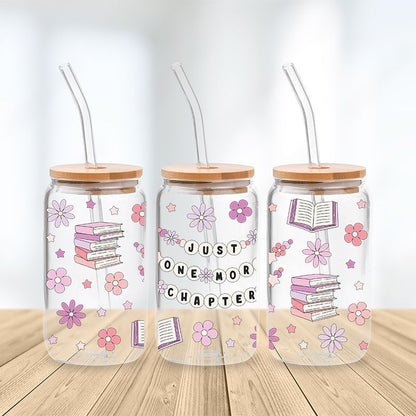 Just One More Chapter Glass Cup