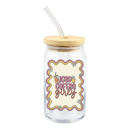 Iced Coffee Girly Glass Cup