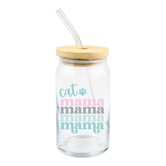 Cat Mama Glass Cup