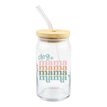 Dog Mama Glass Cup