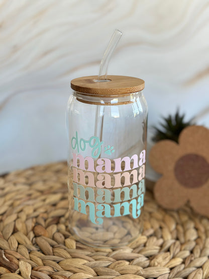 Dog Mama Glass Cup