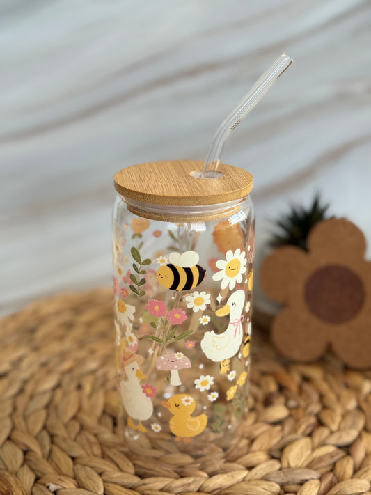 Cottagecore Garden Glass Cup