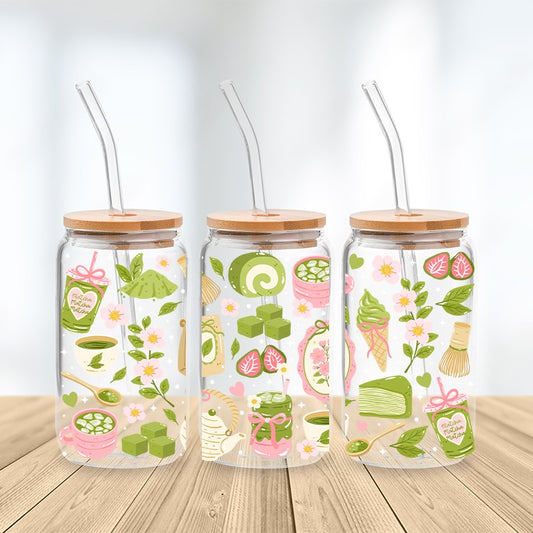 Matcha Lover Glass Cup