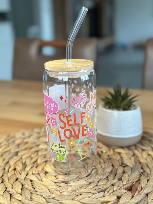 Self Love Glasbecher