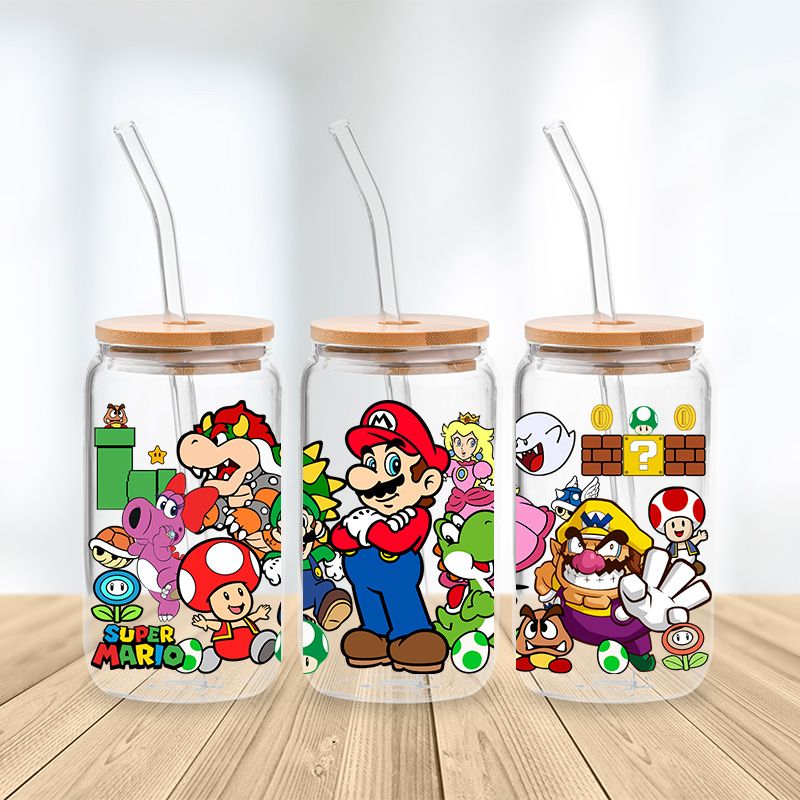 Mario and Friends Glass Cup