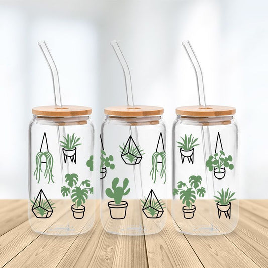 Tasse en verre pour amoureux des plantes