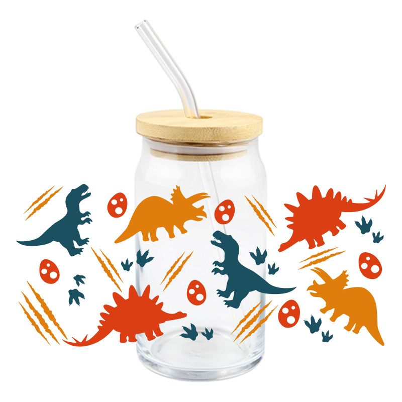 Dinosaur Glass Cup for Kids