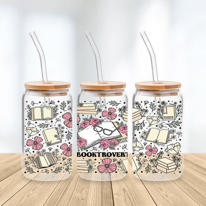 Booktrovert Glass Cup