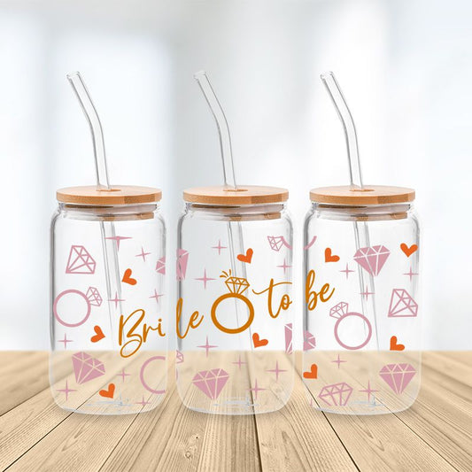 Bride to Be Glass Cup