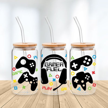 Gamer Fuel Glass cup for Kids