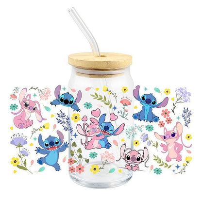 Stitch and Angel Glass cup