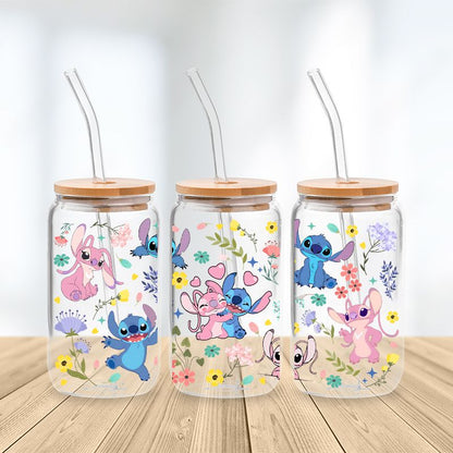 Stitch and Angel Glass cup