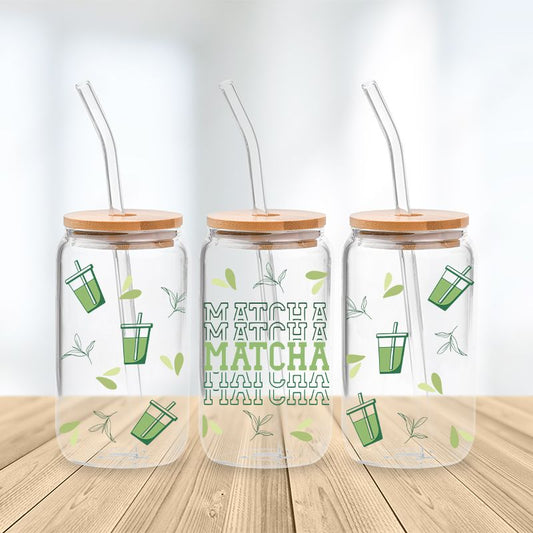 Matcha Lover Glass Cup