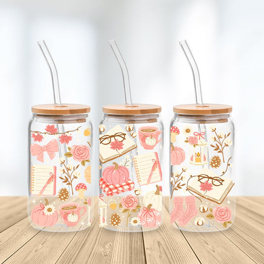 Blooming Pumpkin Spice Tasse en verre