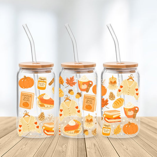 Blooming Pumpkin Spice Tasse en verre