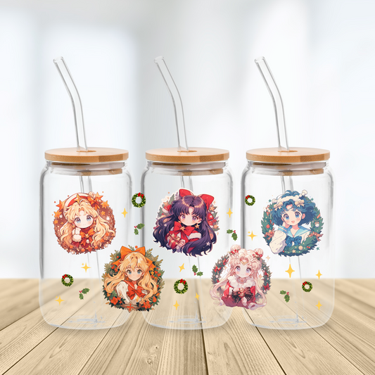 Sailor Moon Christmas Glass Cup