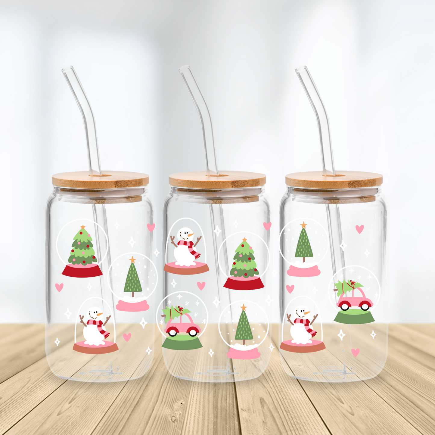 Snow Globes Christmas Glass Cup